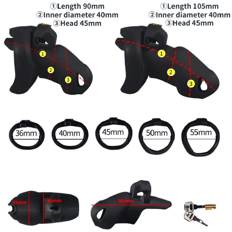 (image for) Silicone Hide Lock Chastity Cage