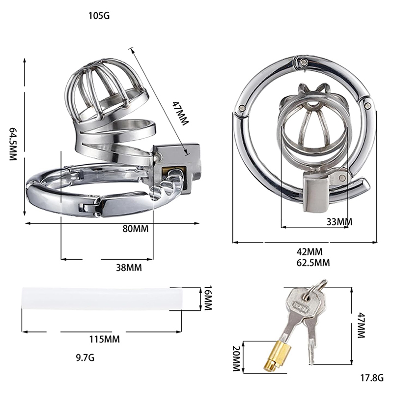 (image for) Stainless Steel Adjustable Chastity Cage