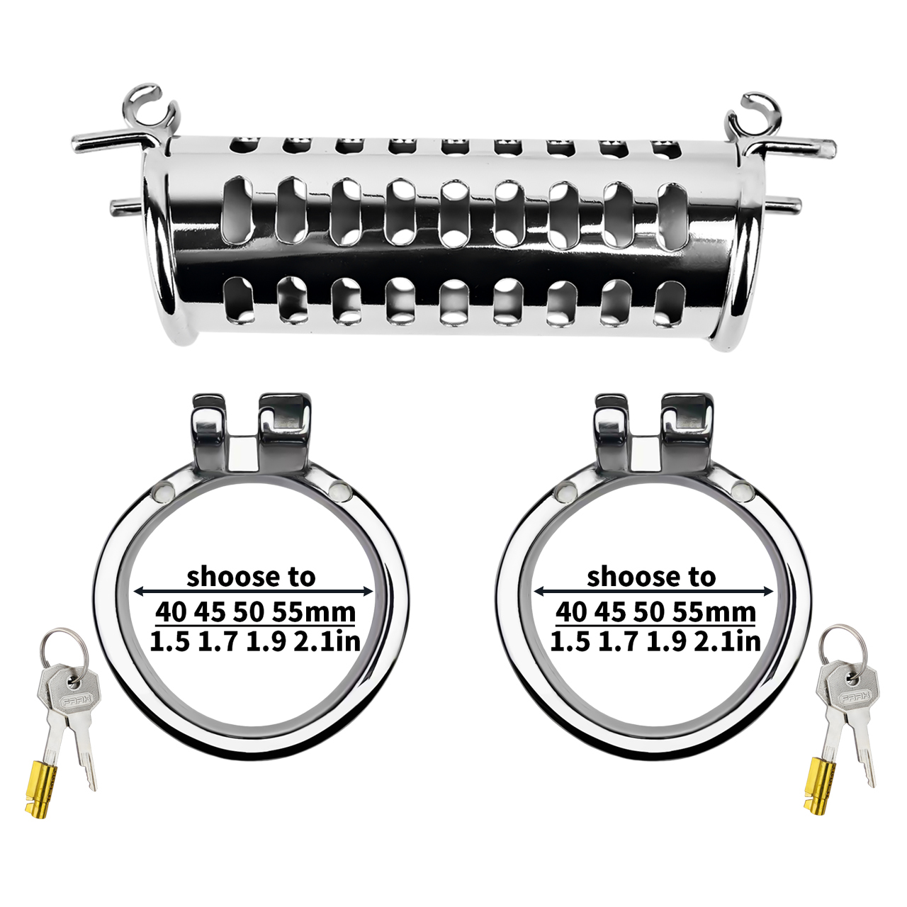 (image for) Metal Double Ended Chastity Cage