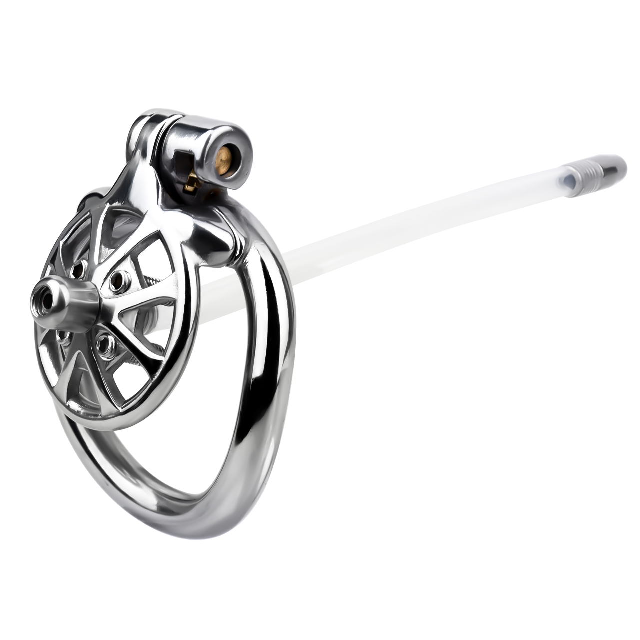 (image for) Spike Chastity Cage With Silicone Urethral Catheter