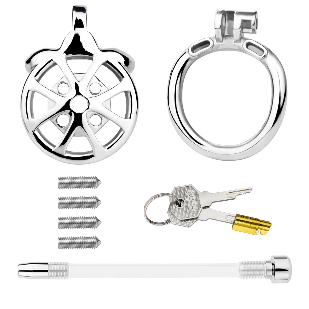 (image for) Spike Chastity Cage With Silicone Urethral Catheter
