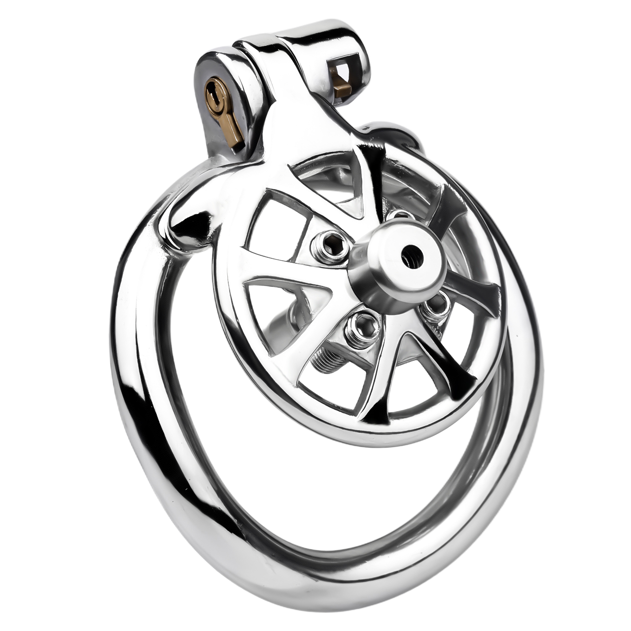 Spike Chastity Cage With Metal Urethral Catheter