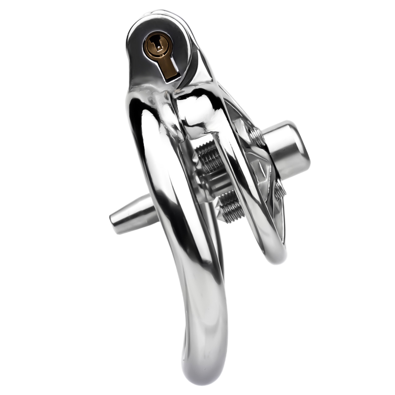 (image for) Spike Chastity Cage With Metal Urethral Catheter