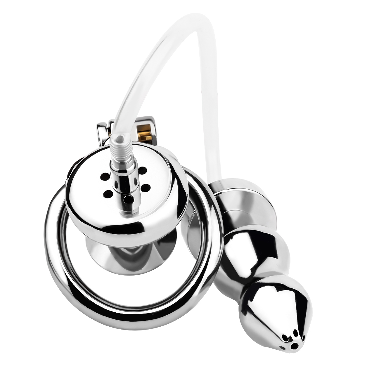 (image for) Chastity Cage With Enema Butt Plug