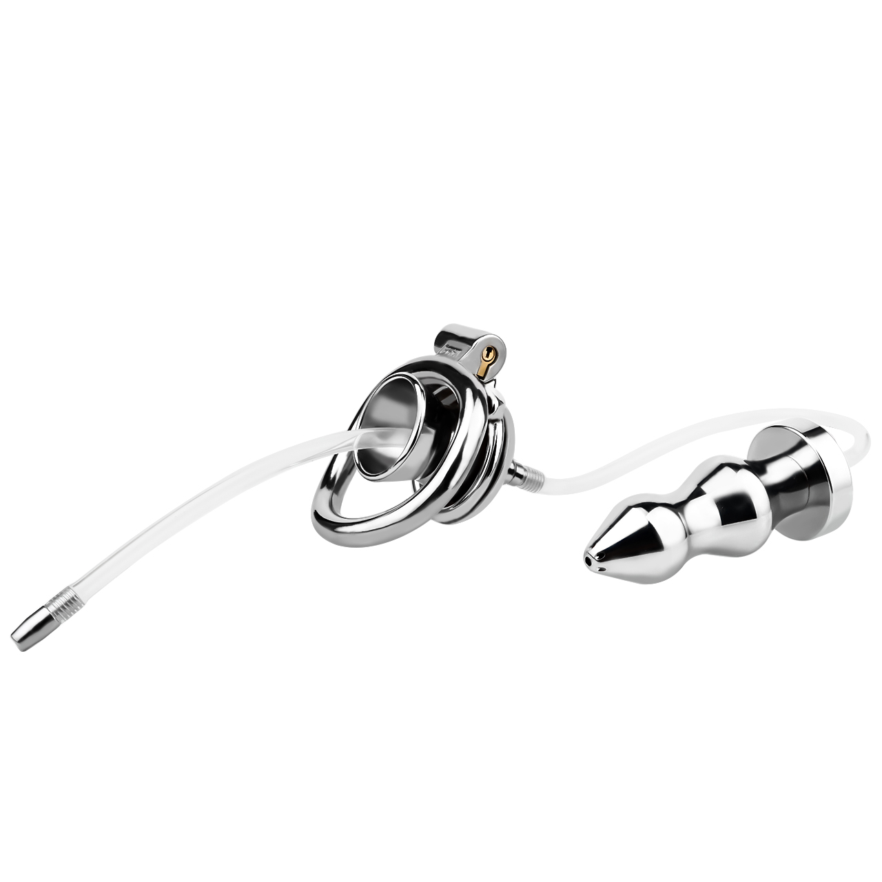 (image for) Chastity Cage With Enema Butt Plug