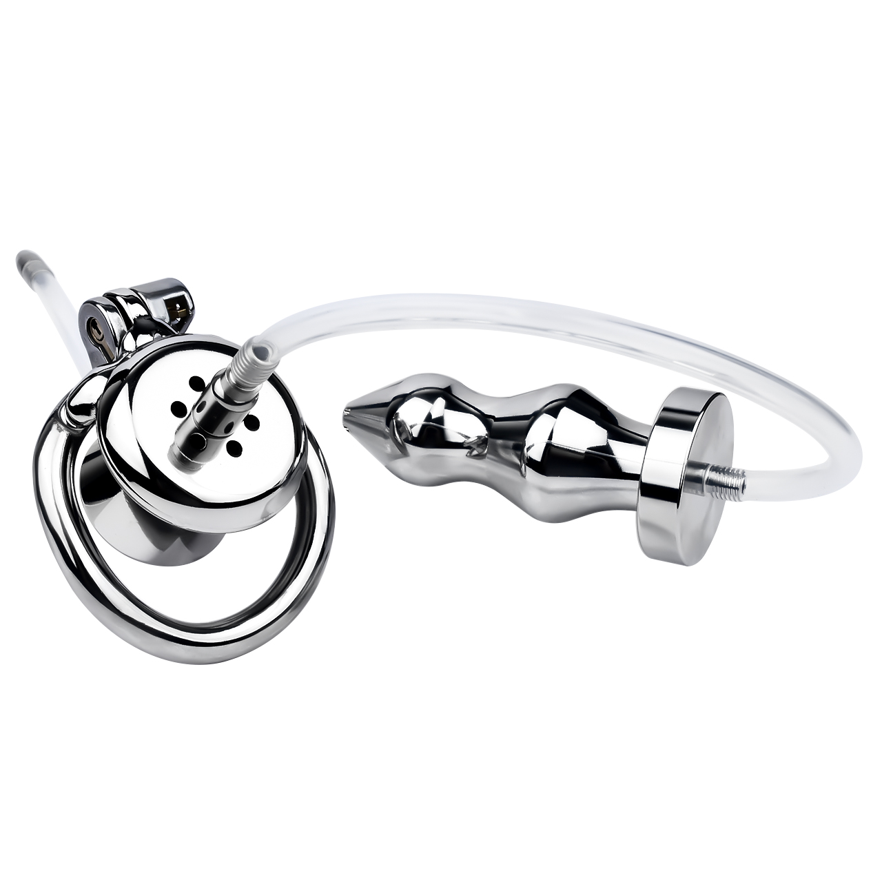 (image for) Chastity Cage With Enema Butt Plug