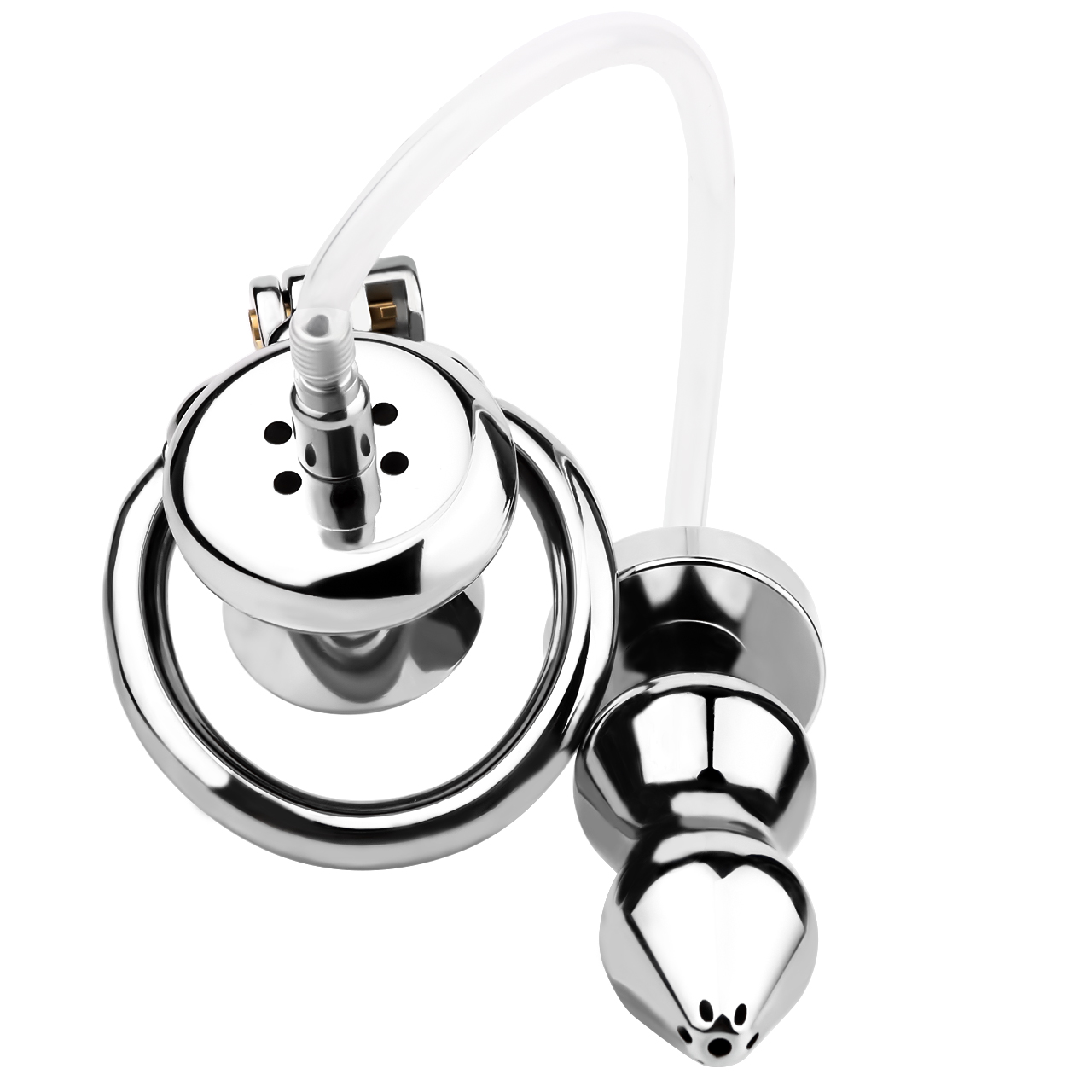 (image for) Chastity Cage With Enema Butt Plug