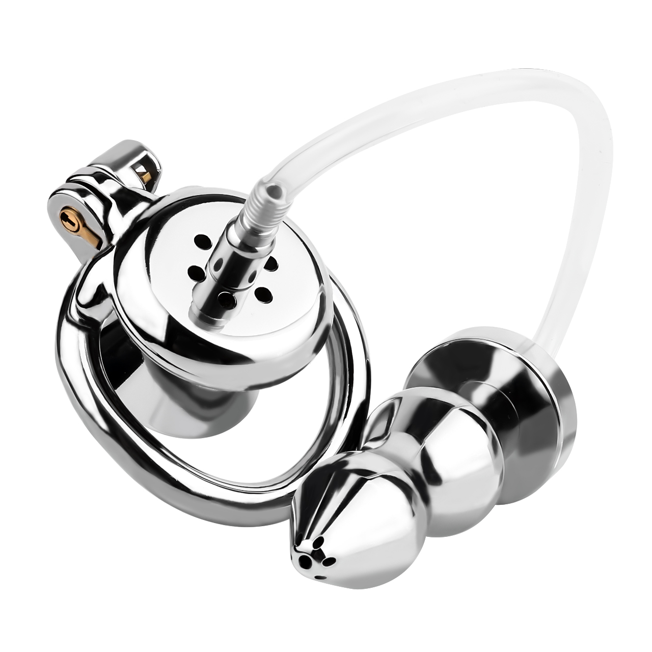 (image for) Chastity Cage With Enema Butt Plug