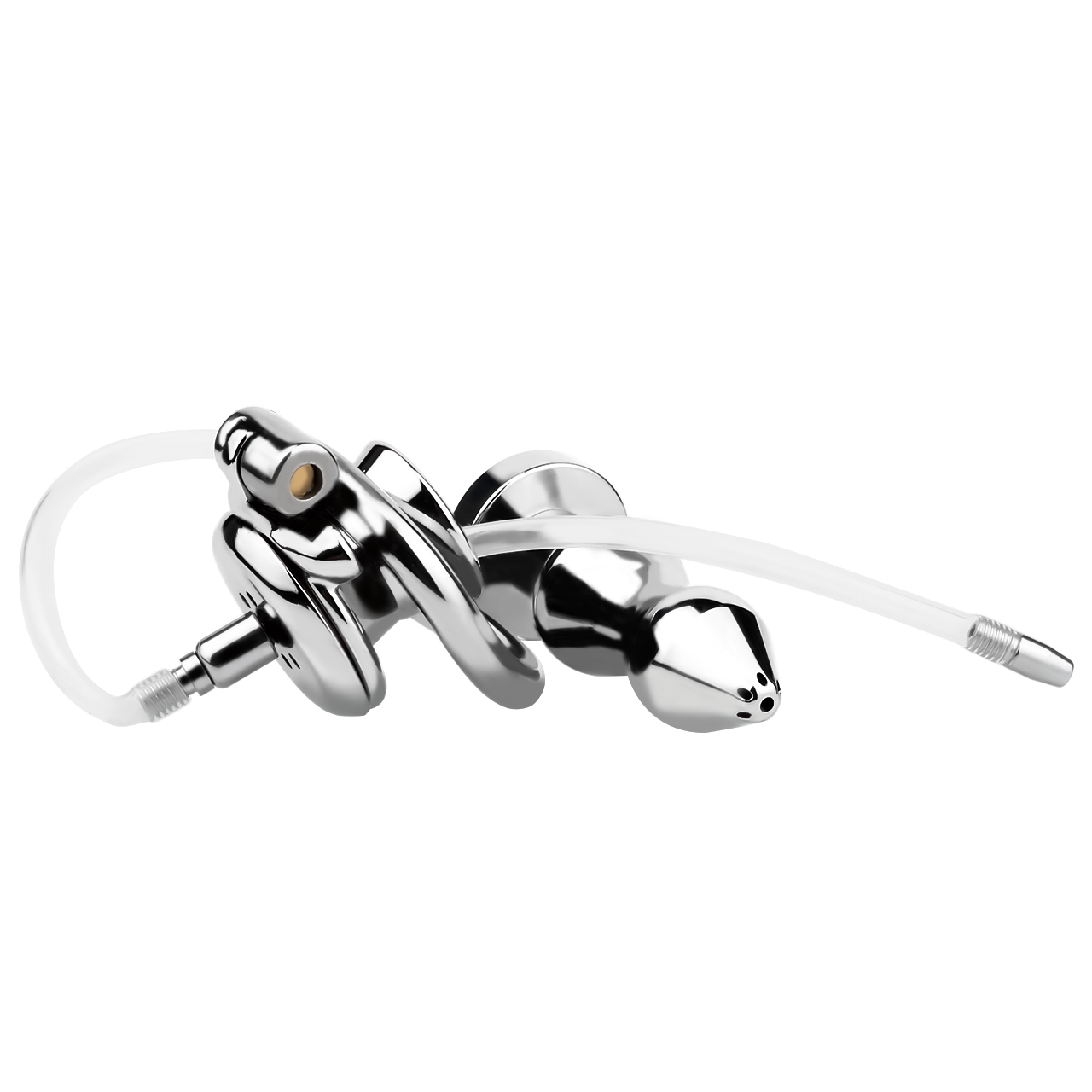 (image for) Chastity Cage With Enema Butt Plug