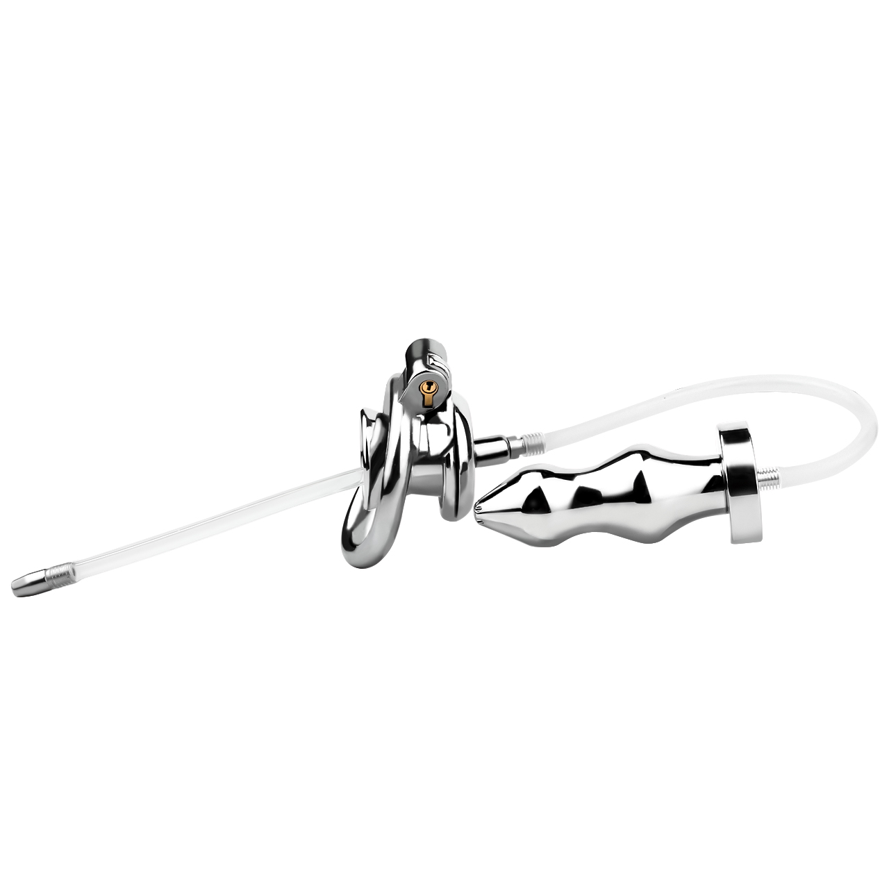 (image for) Chastity Cage With Enema Butt Plug