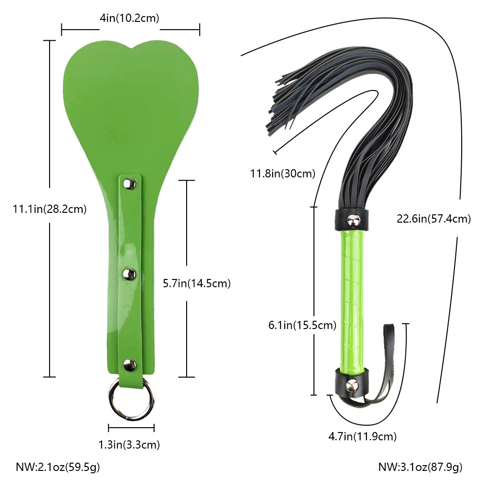 (image for) Green Leather BDSM Kit - 5 pcs