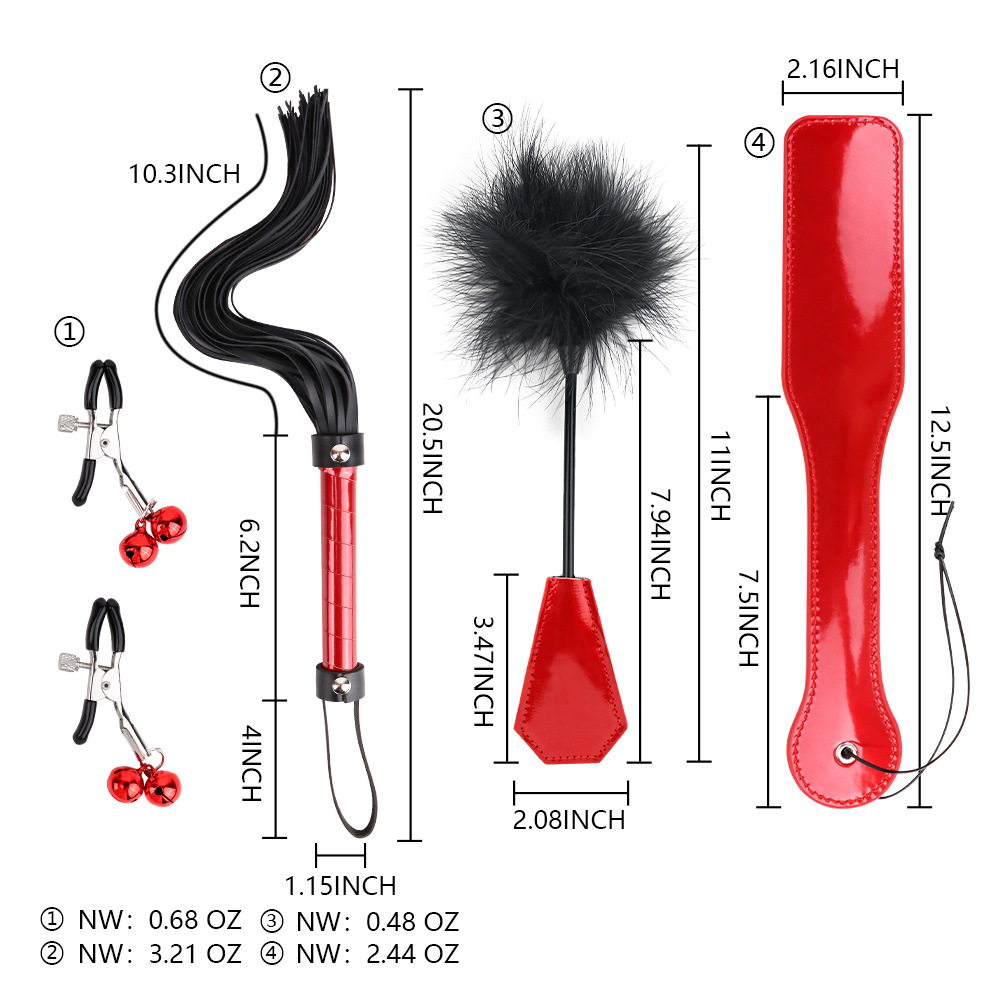(image for) Patent Leather BDSM Kit - 4 pcs