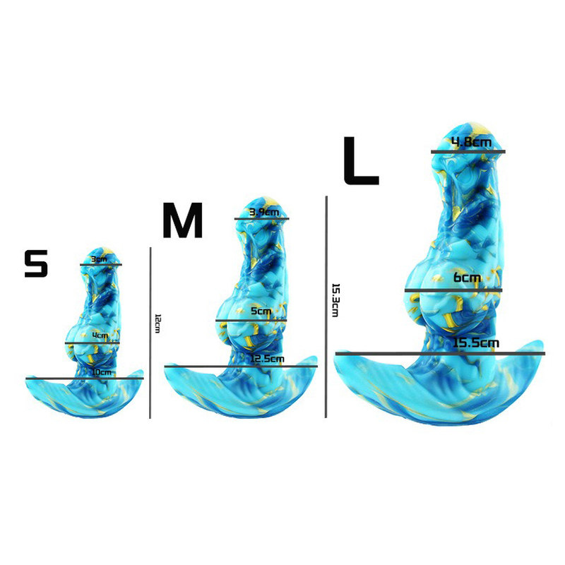 (image for) Blue Ocean Knotted Dildo Prostate Plug