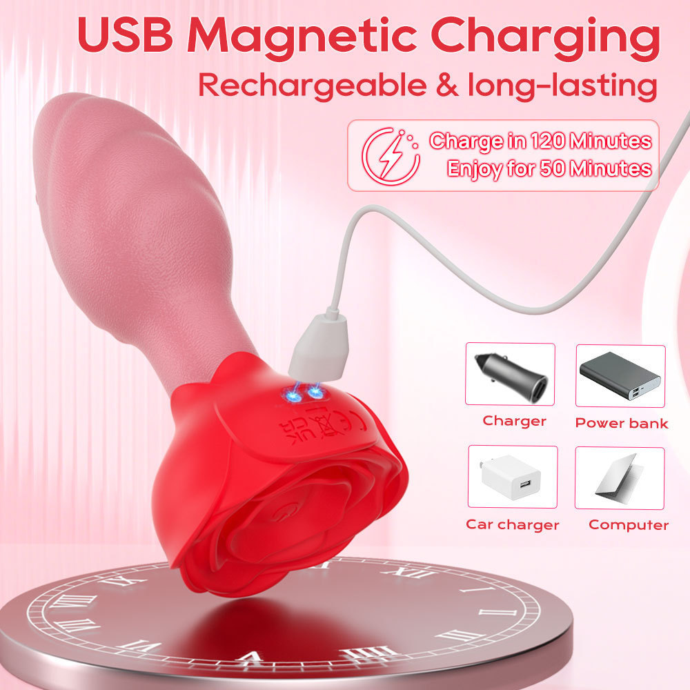 (image for) Rose Swinging Anal Stopper Vibrator