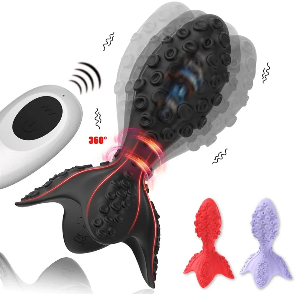 Octalus Suction Cup Design Vibrating Butt Plug