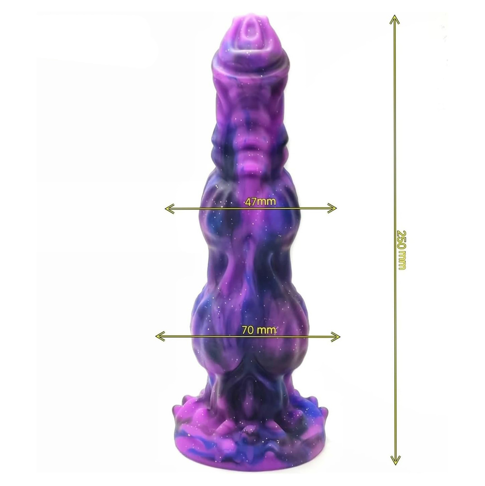 (image for) Double Knots Color Mixed Thick Dildo