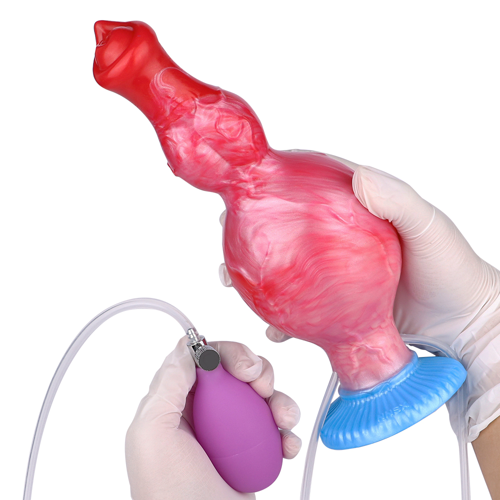 (image for) Squirting Inflatable Fantasy Dildo - Knot