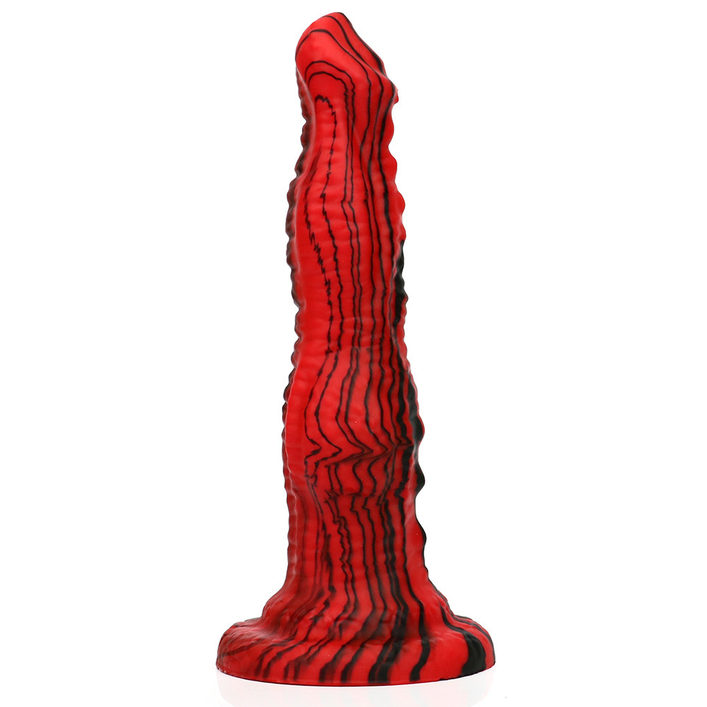 Red & Black Silicone Dildo