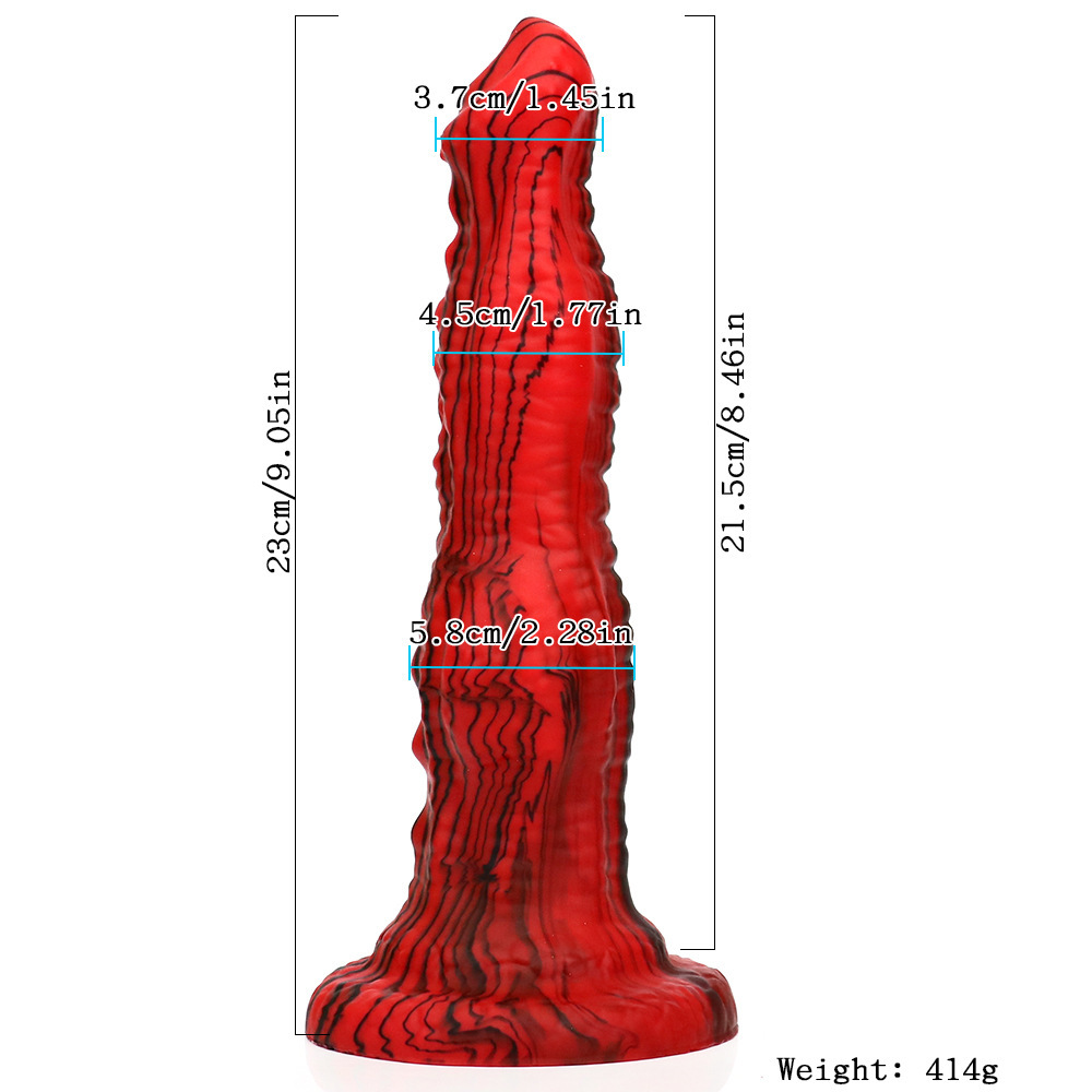 (image for) Red & Black Silicone Dildo
