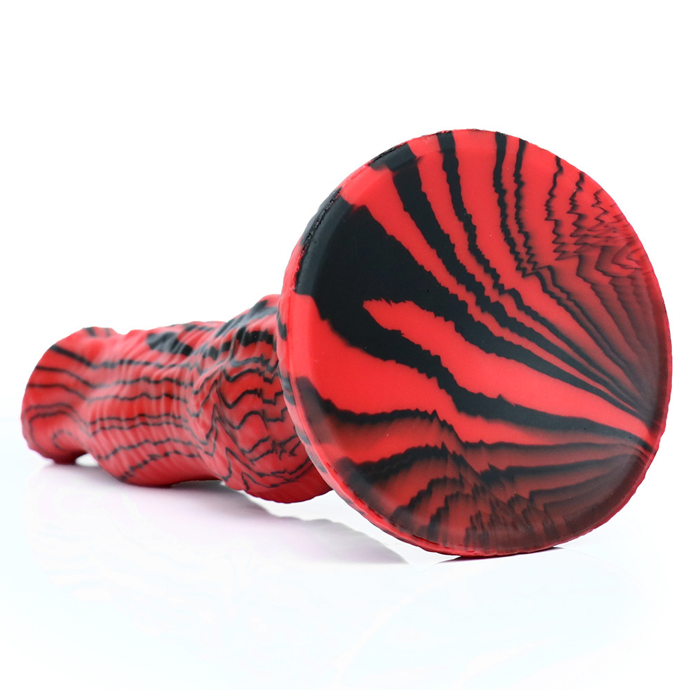 (image for) Red & Black Silicone Dildo