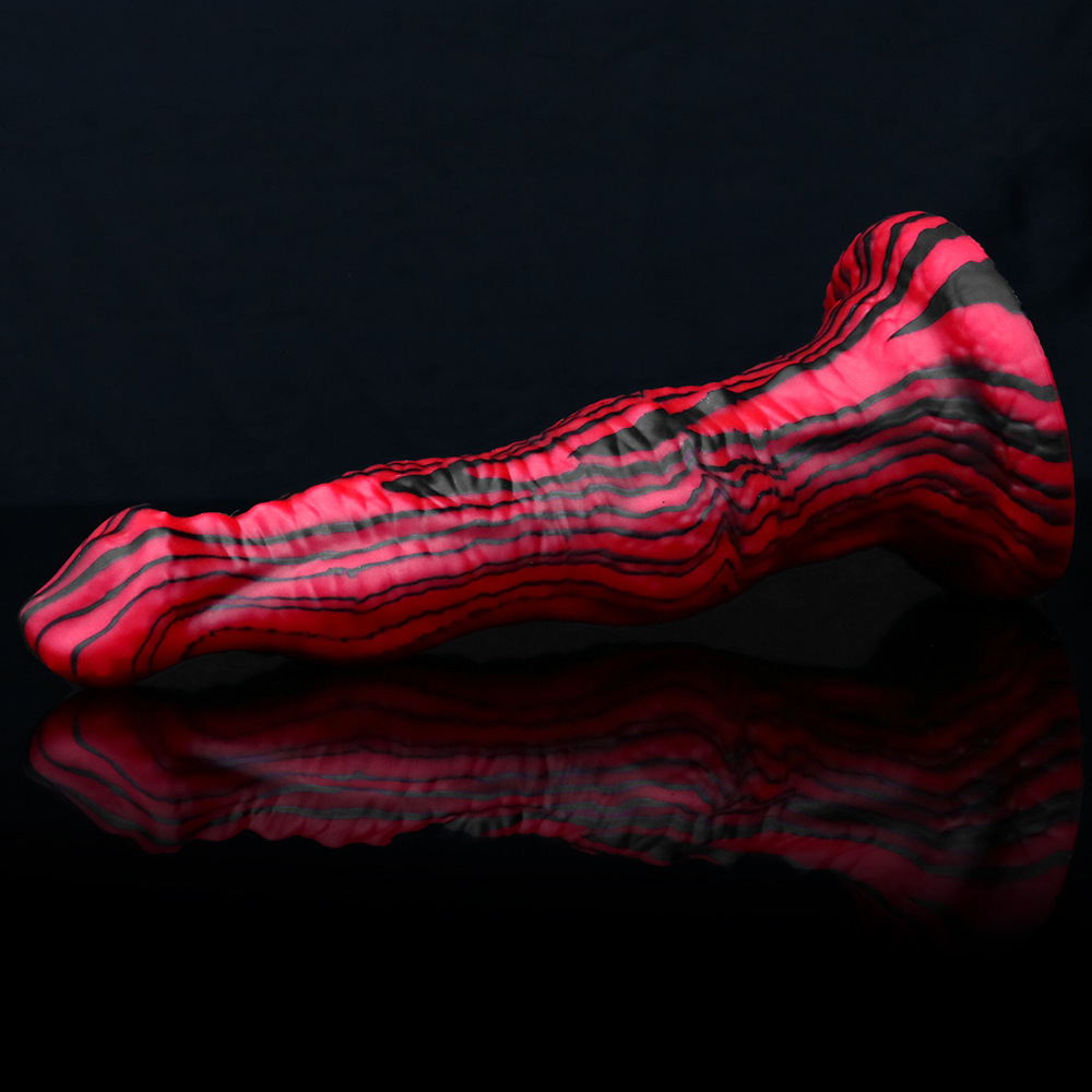 (image for) Red & Black Silicone Dildo