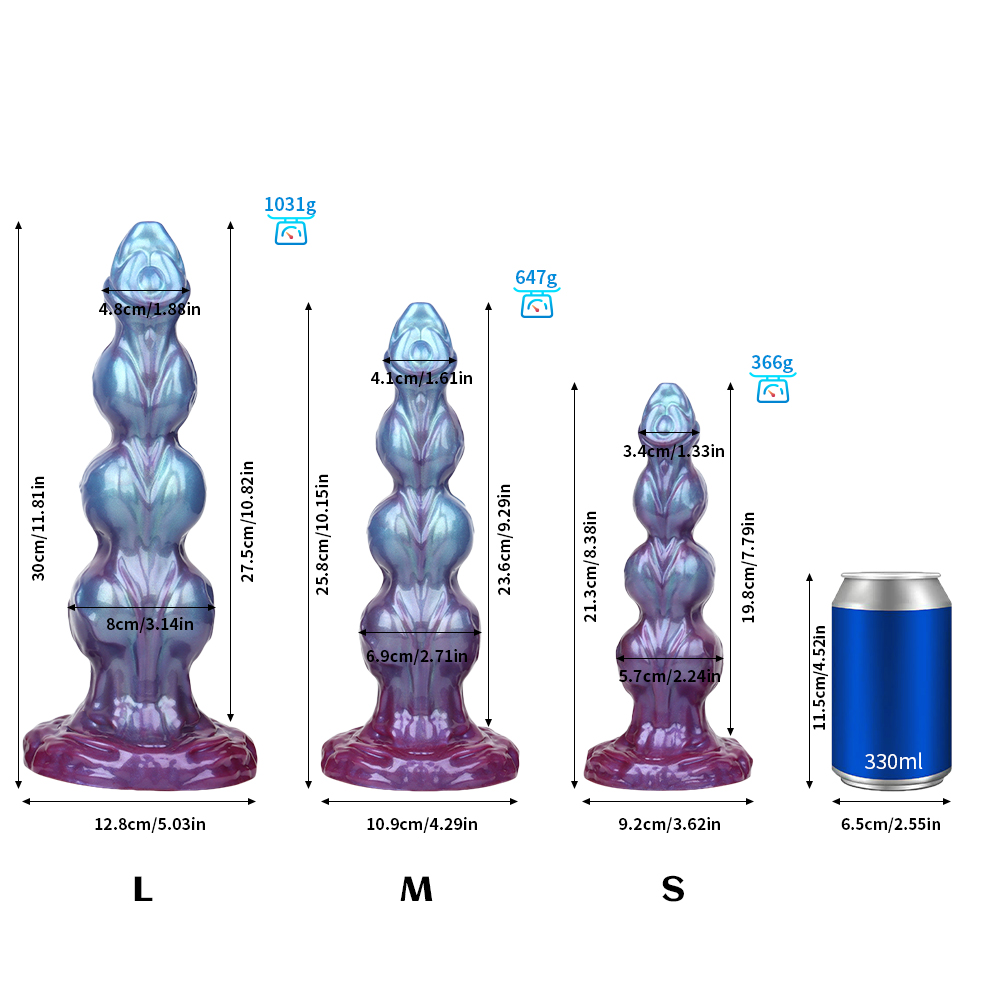 (image for) Pearlescent Color Dog Anal Beads