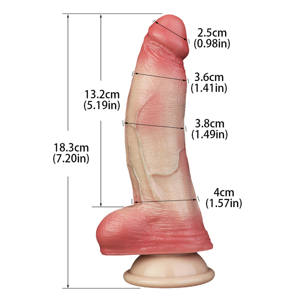 (image for) Dual Density Realistic Skin 18.3 cm Dildo