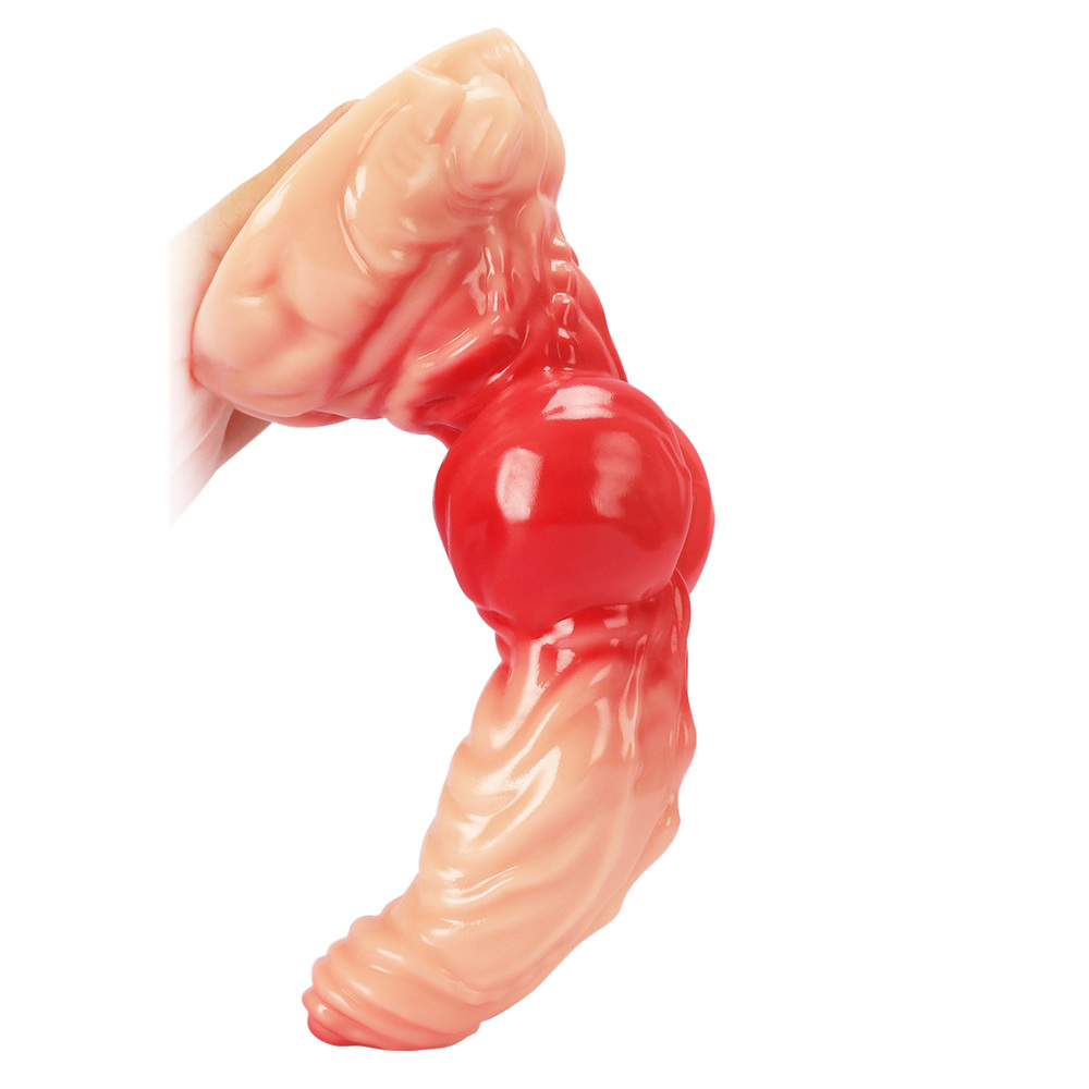 (image for) Knotted Realistic PVC Double Color Dildo