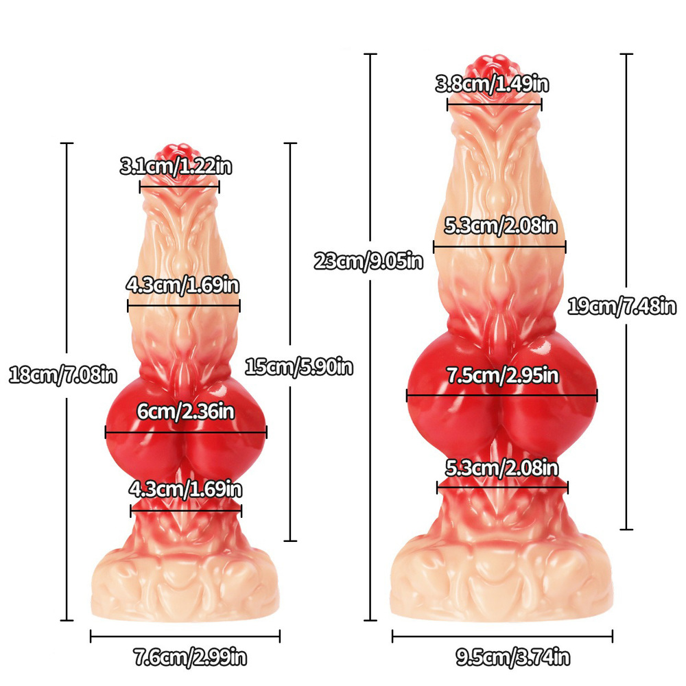 (image for) Knotted Realistic PVC Double Color Dildo