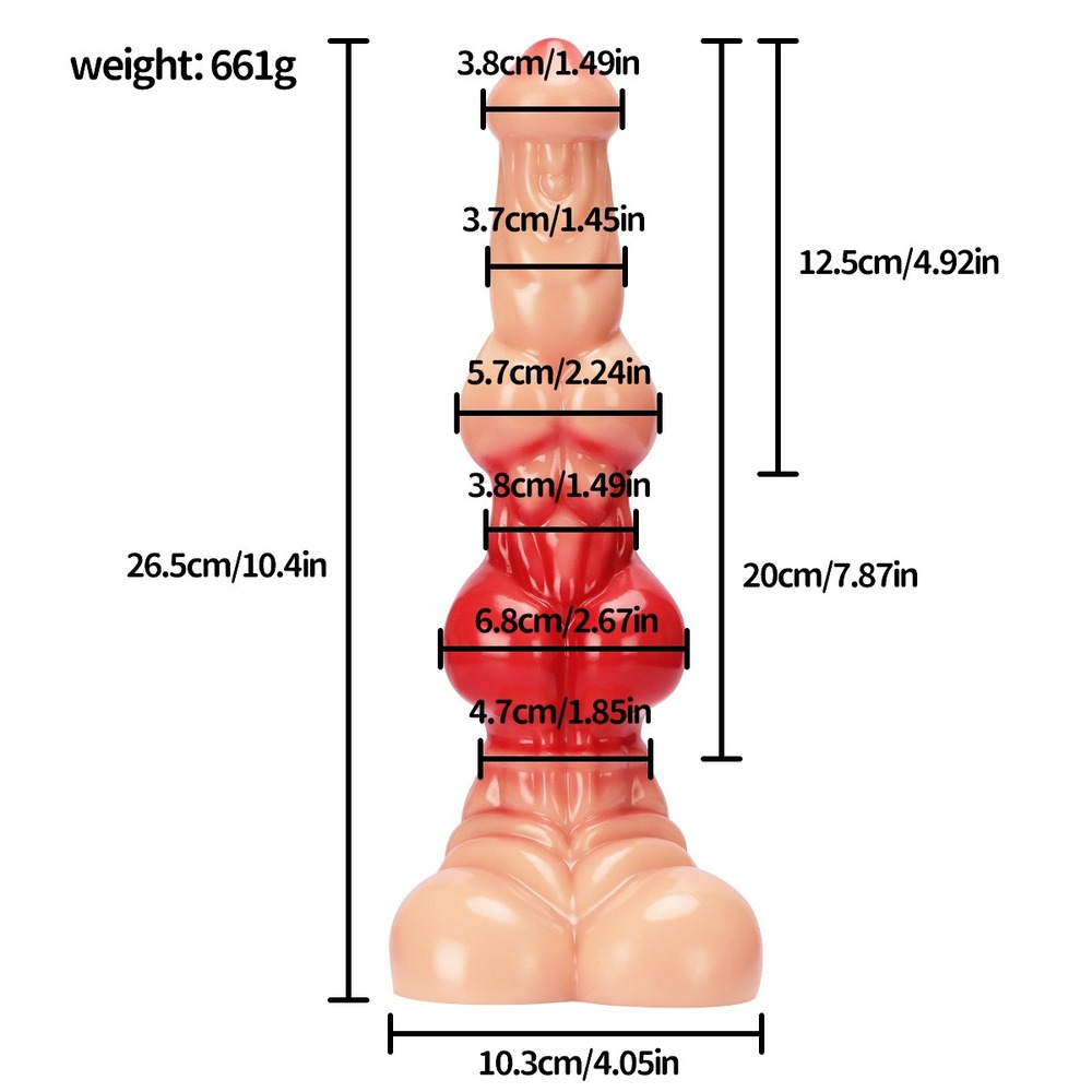 (image for) Long Knot Dog Cock Dildo
