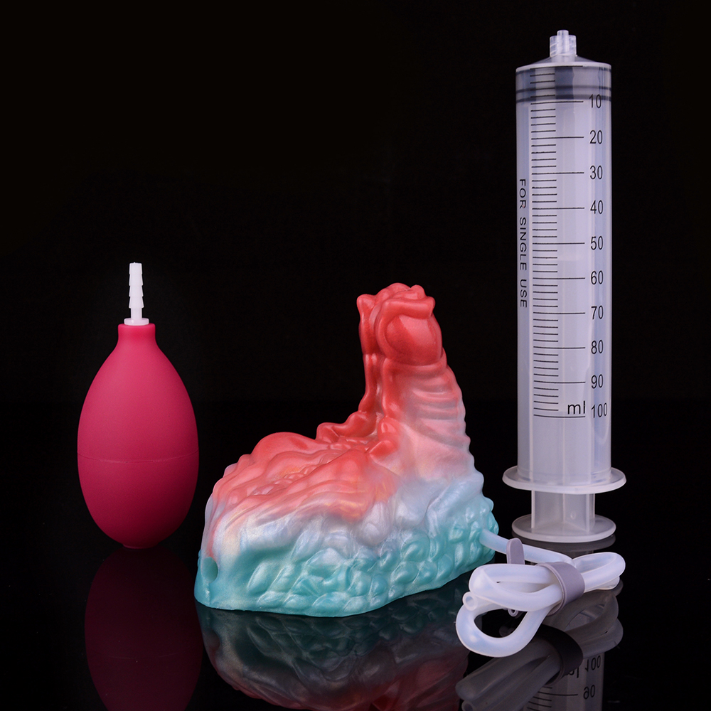 (image for) Luminous Squirting Dragon Dildo Sex Grinder - D