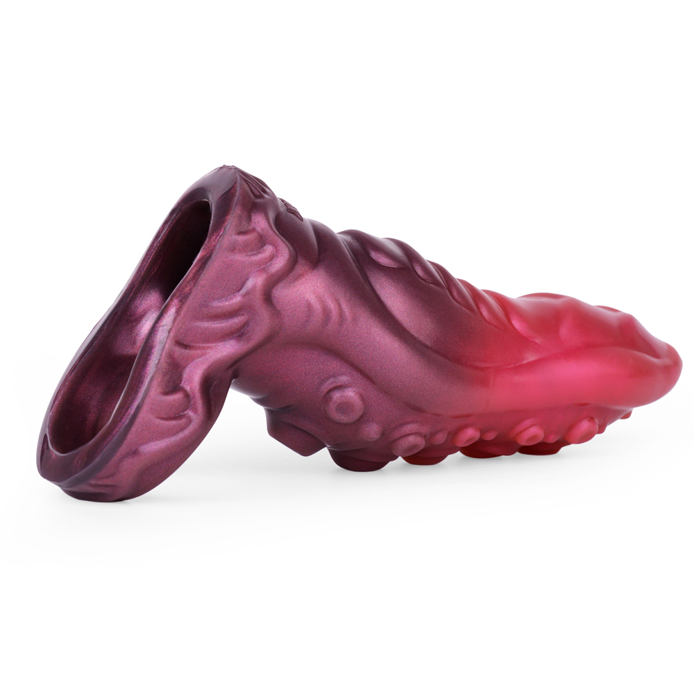 (image for) Monster Silicone Cock Sleeve in Rose