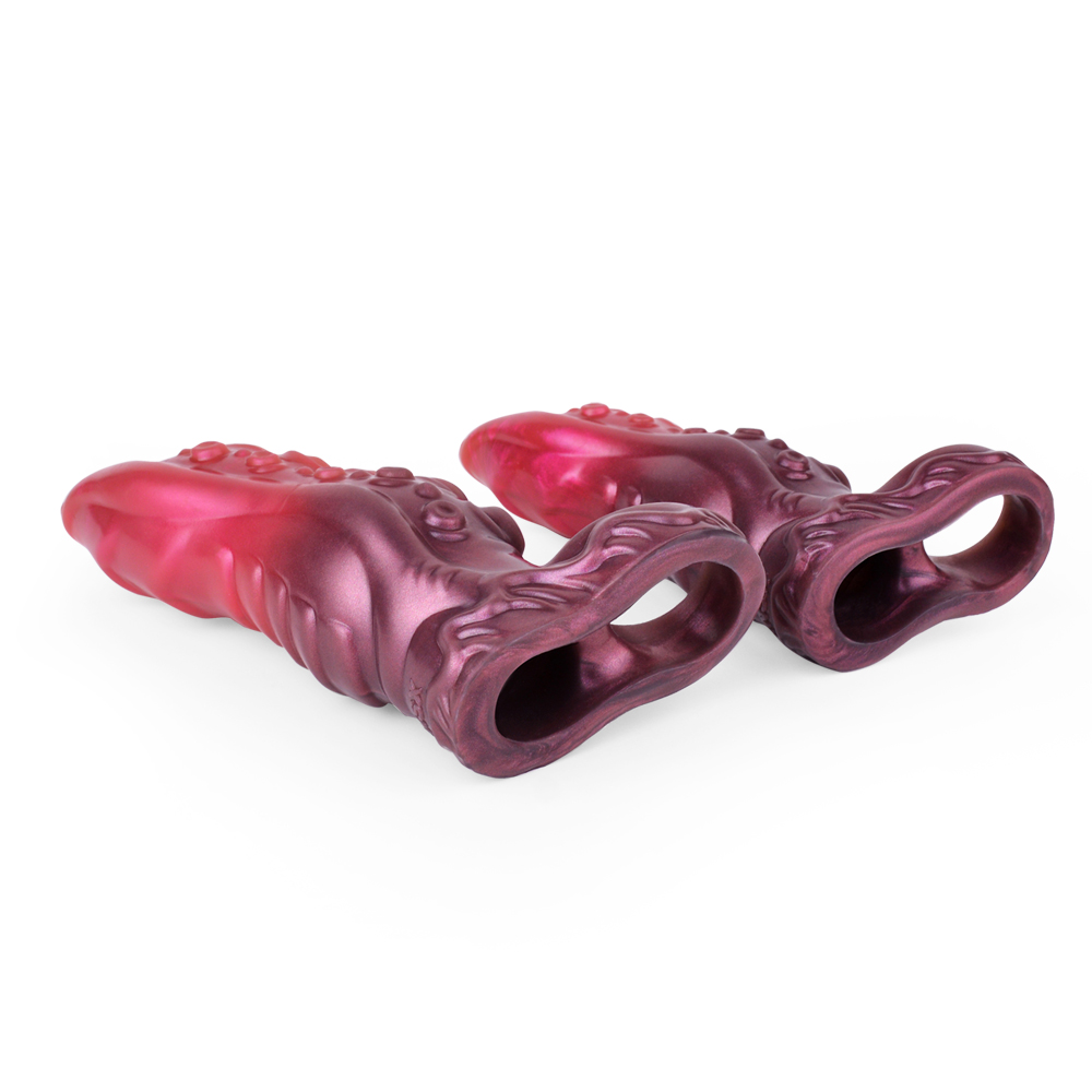 (image for) Monster Silicone Cock Sleeve in Rose