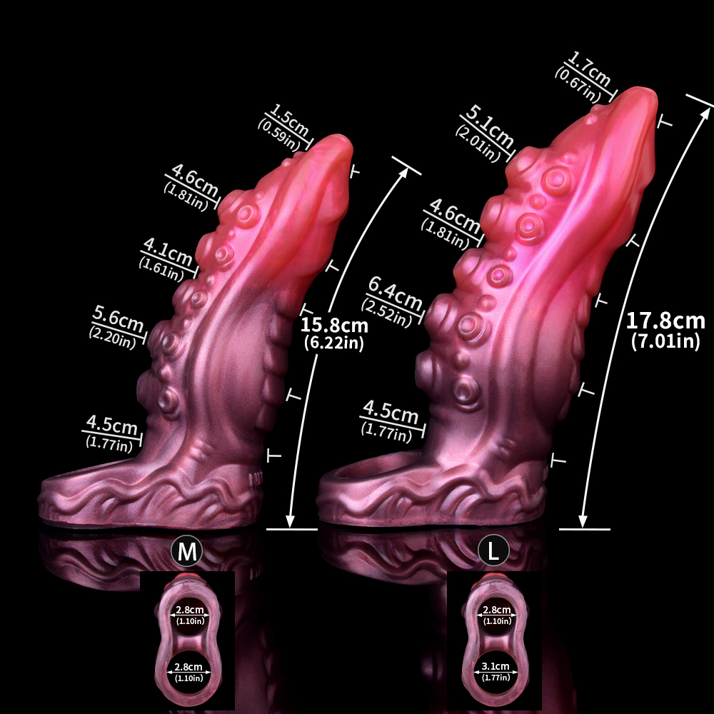 (image for) Monster Silicone Cock Sleeve in Rose