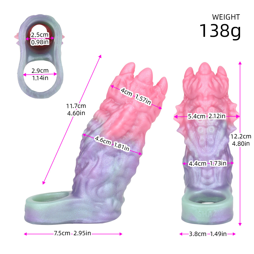 (image for) Beast Claw Silicone 4.8 in Penis Sleeve
