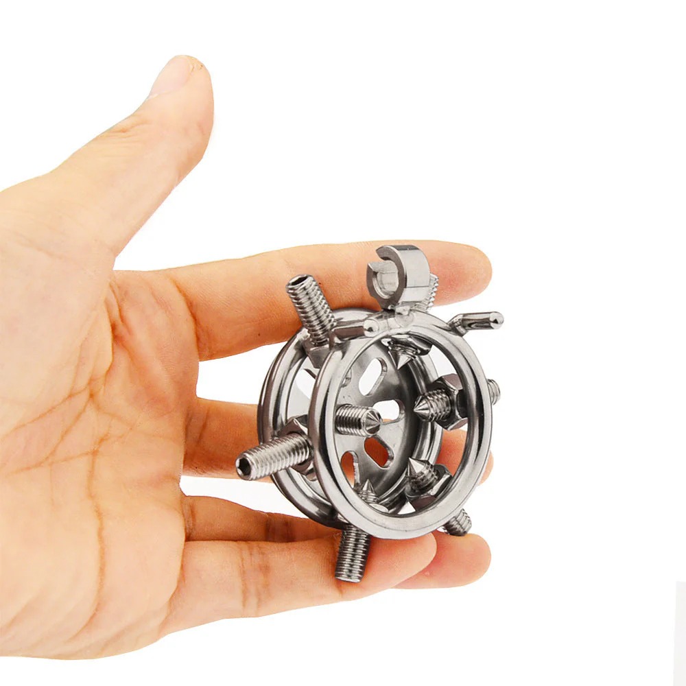 (image for) Bolted Chastity Cage With Spikes