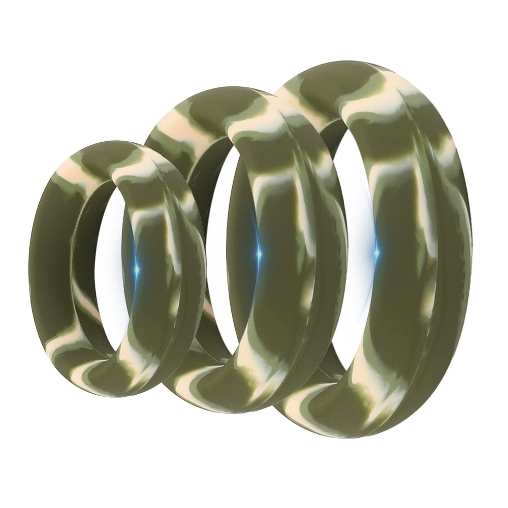 Mixed Color Silicone Penis Ring Set