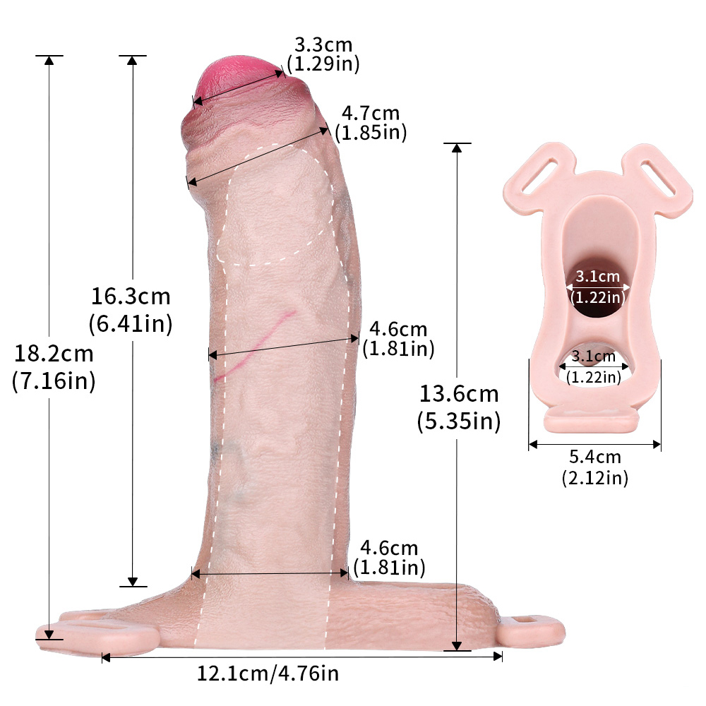 (image for) Wearable 6.4 inch Penis Sleeve