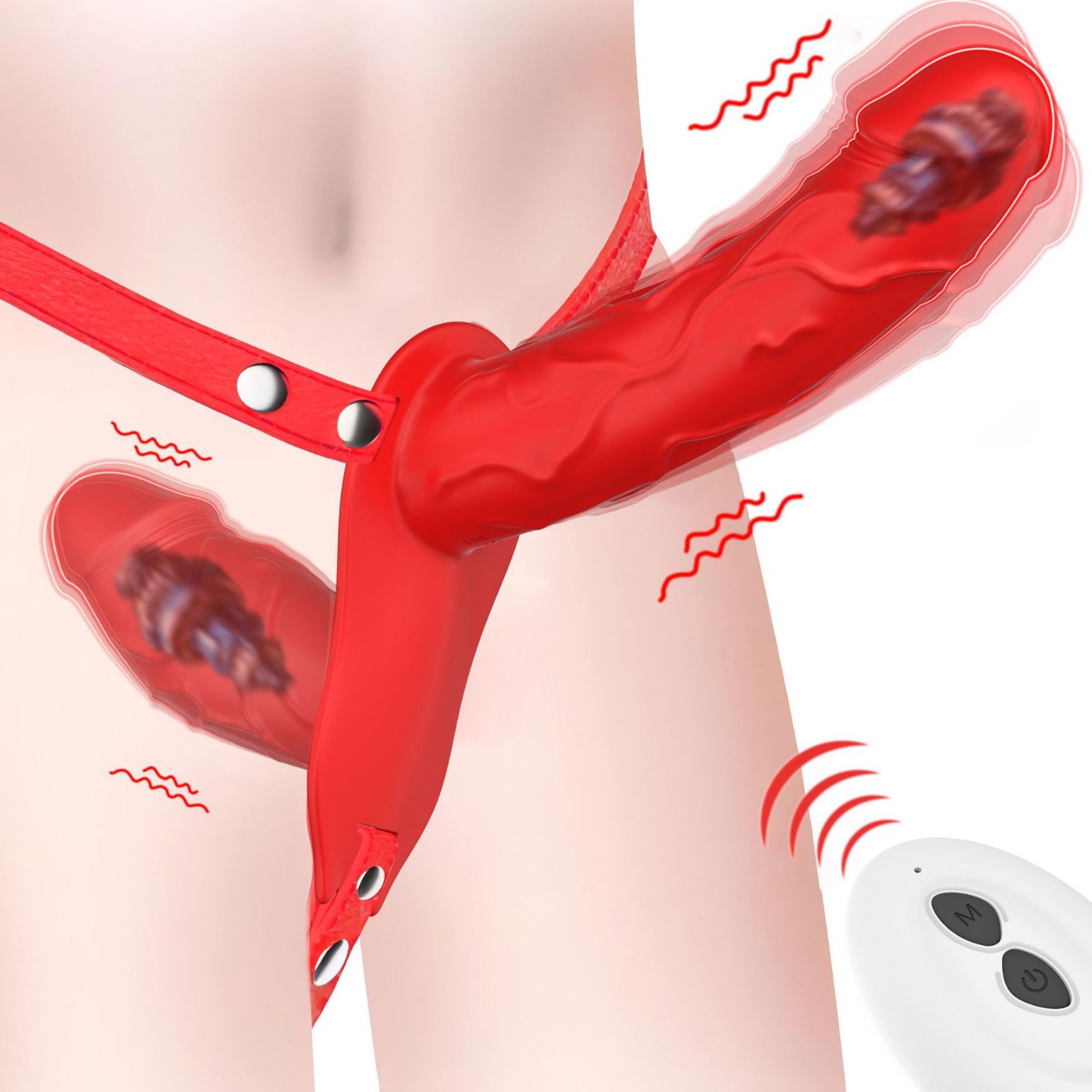 Strap On Double-Ended Vibrating Dildo Strap On Double-Ended Vibrating Dildo