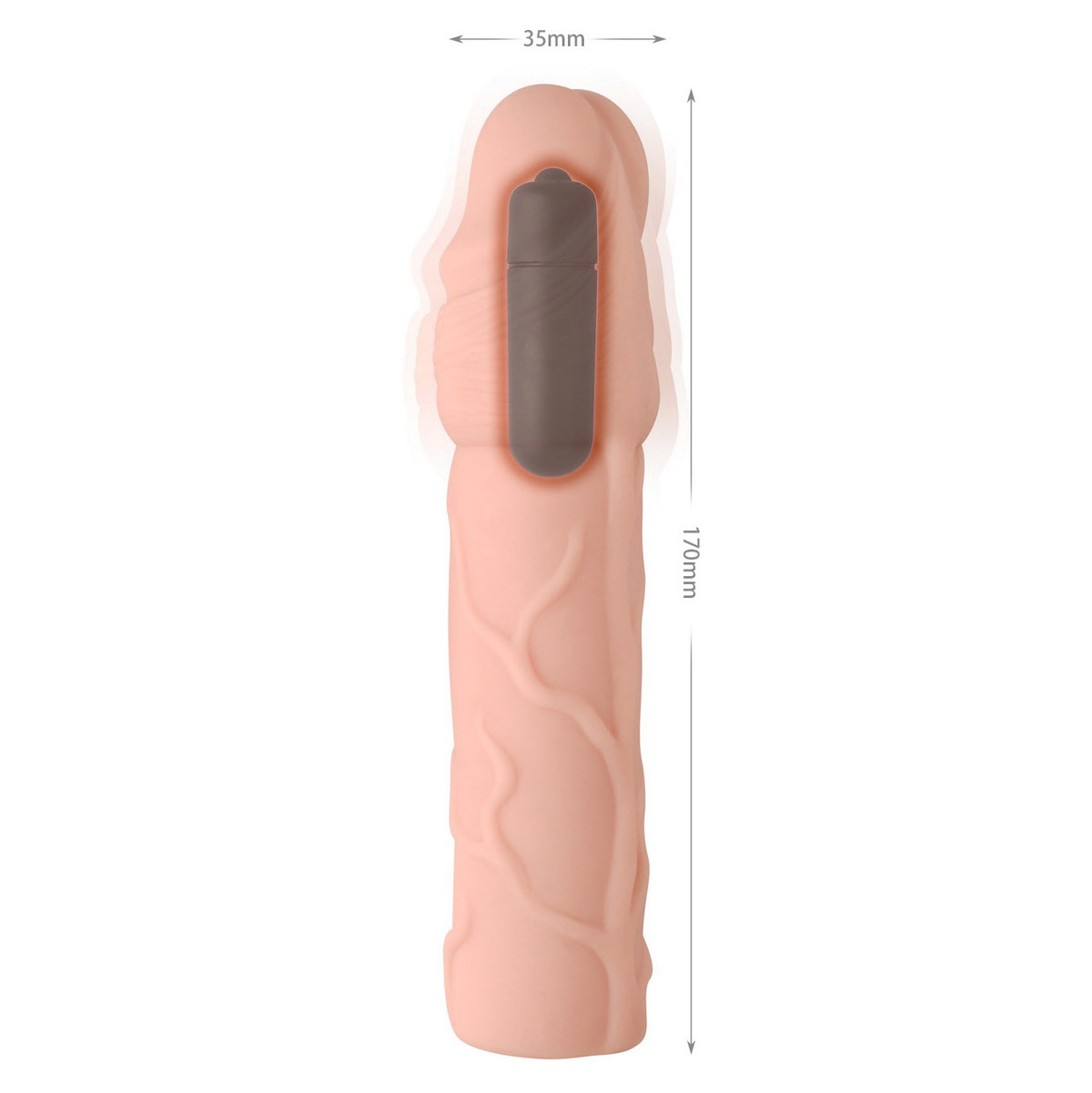 (image for) 6.7" Fantastic Vibrating Penis Extenders