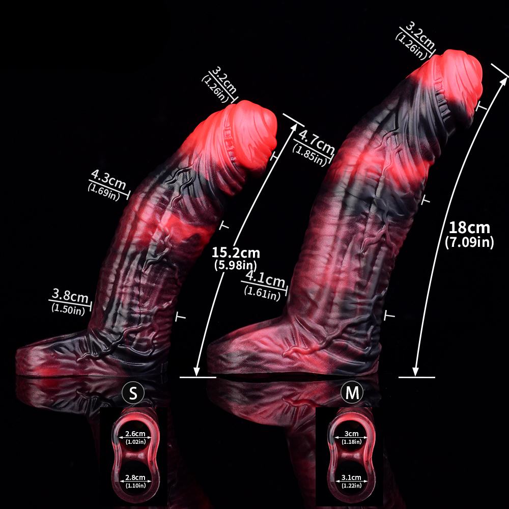(image for) Crimson Silicone Vibrating Penis Extender