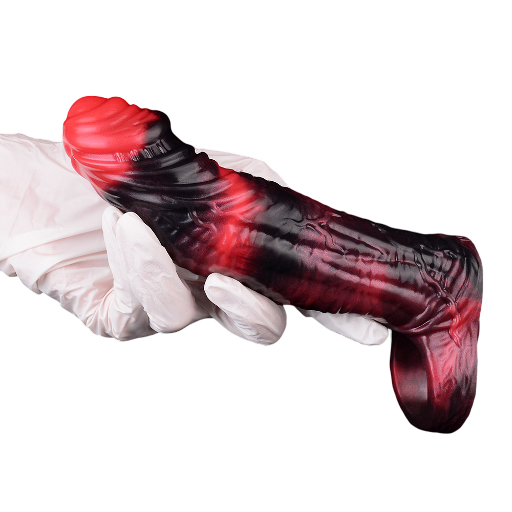 (image for) Crimson Silicone Vibrating Penis Extender