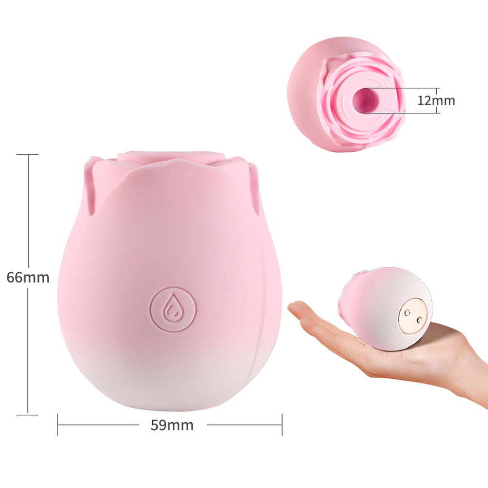 (image for) Gradient Colored Suction Rose Vibrator