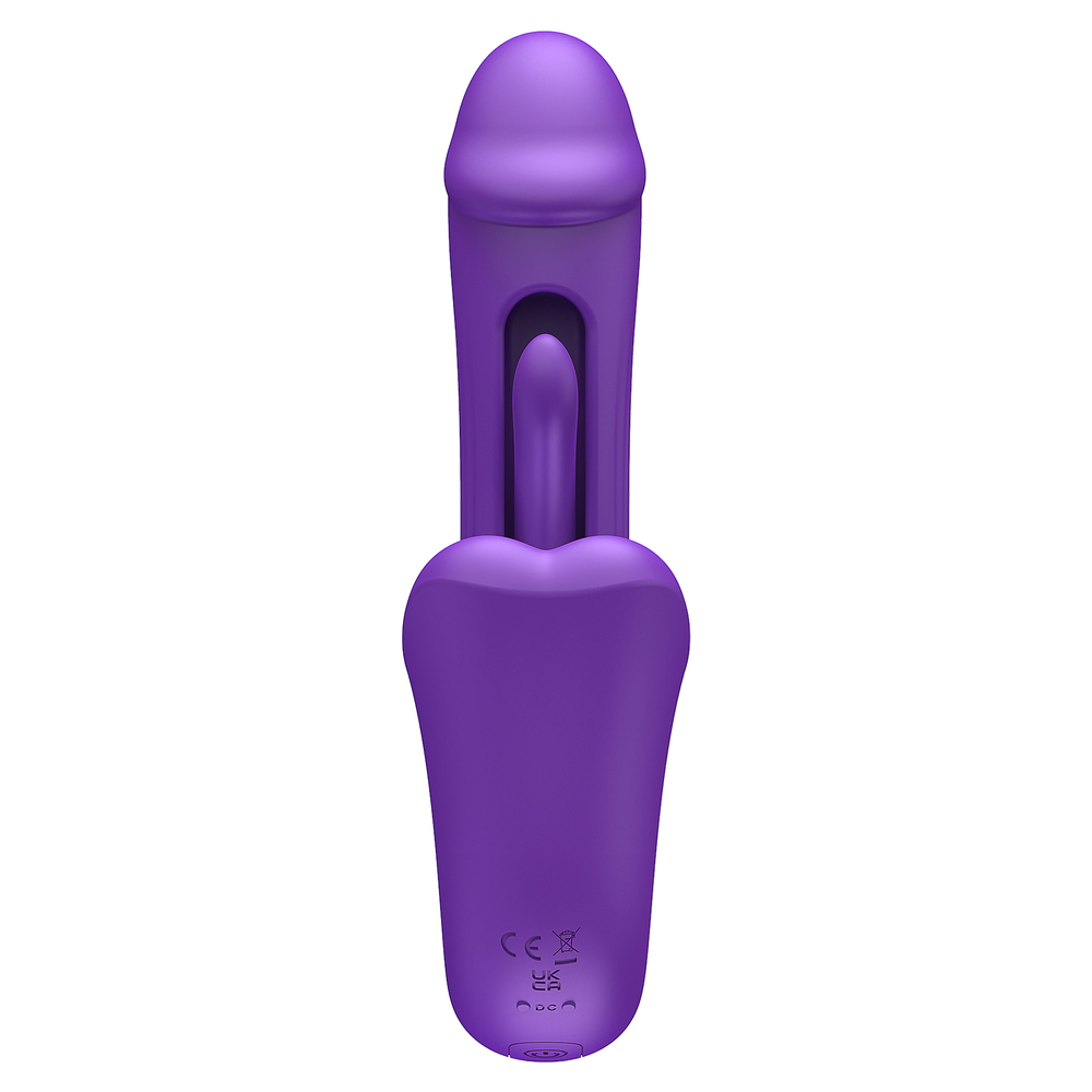 (image for) 3-in-1 Tongue Slap Dildo Vibrator