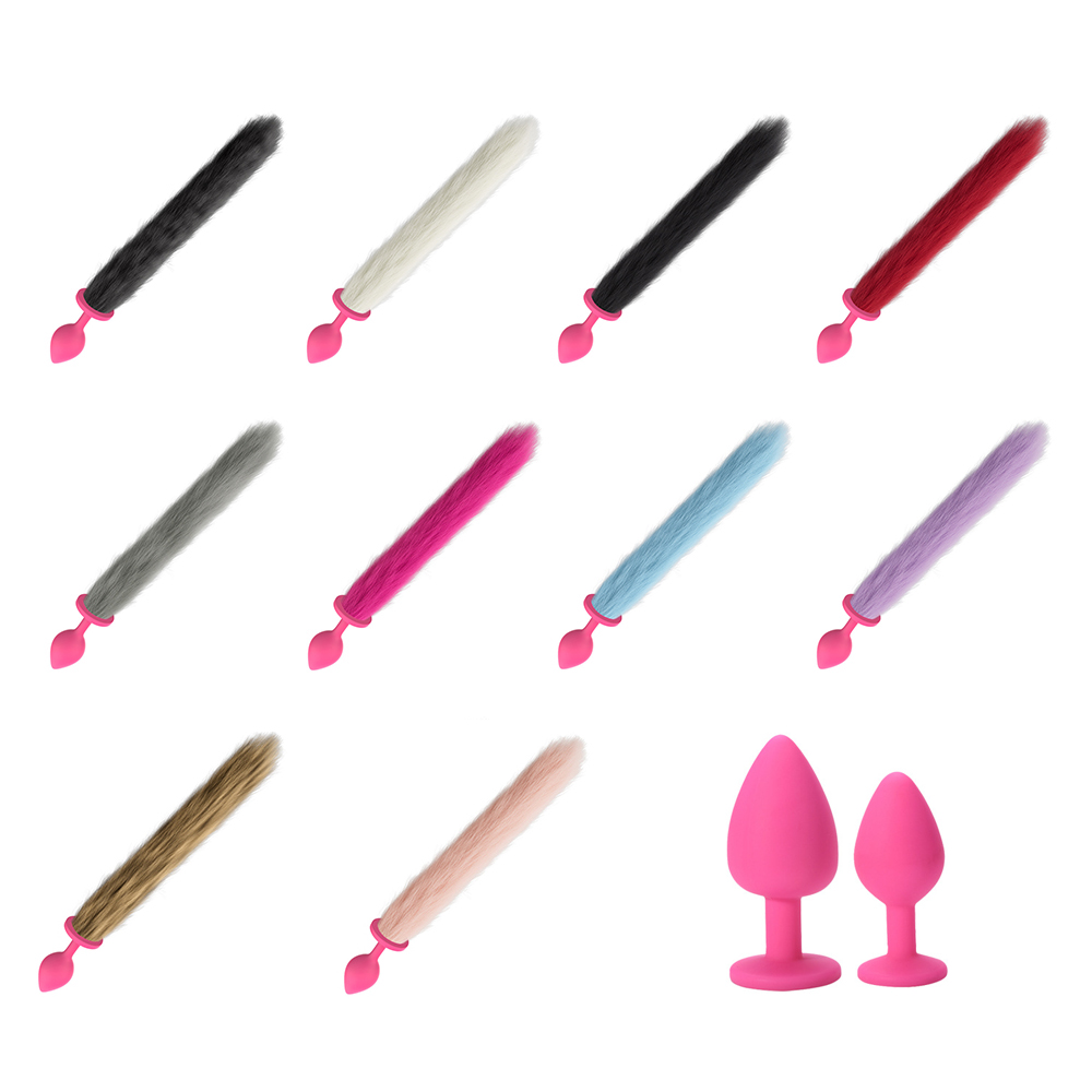 (image for) Detachable Colorful Tail Silicone Butt Plug