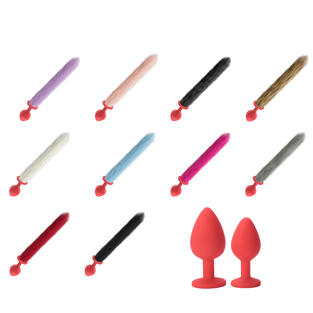 (image for) Detachable Colorful Tail Silicone Butt Plug