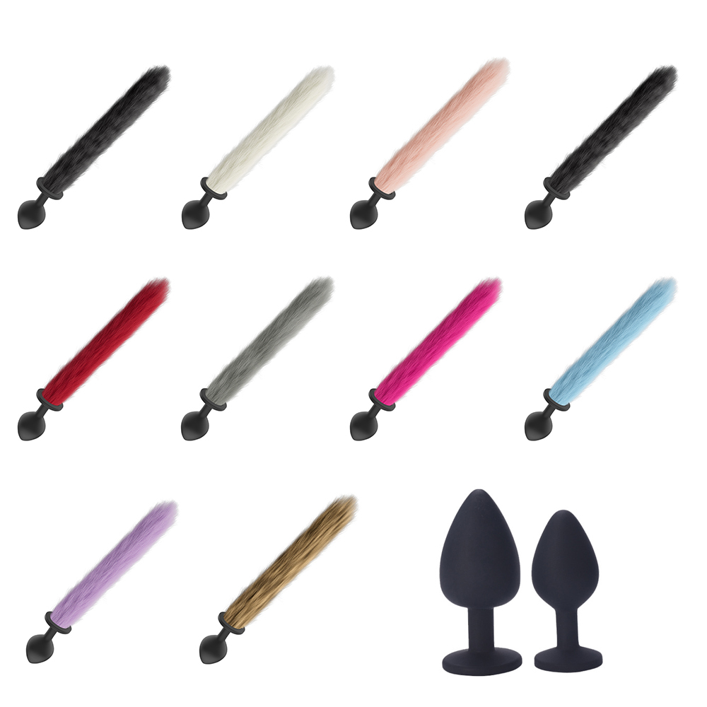 (image for) Detachable Colorful Tail Silicone Butt Plug