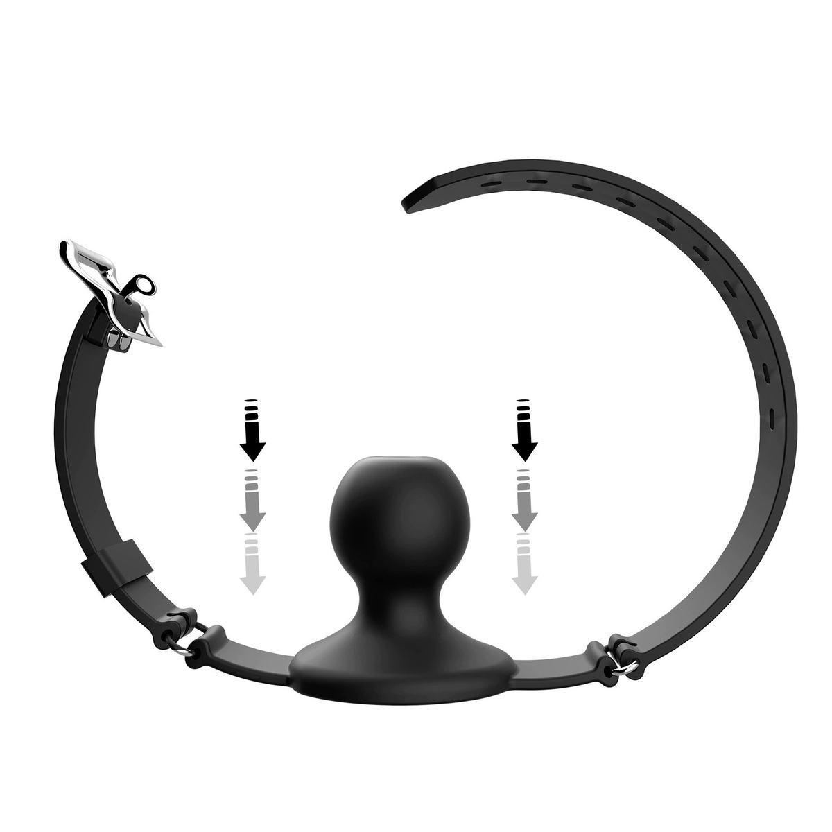 (image for) Silicone Harness Hollow Ball Gag