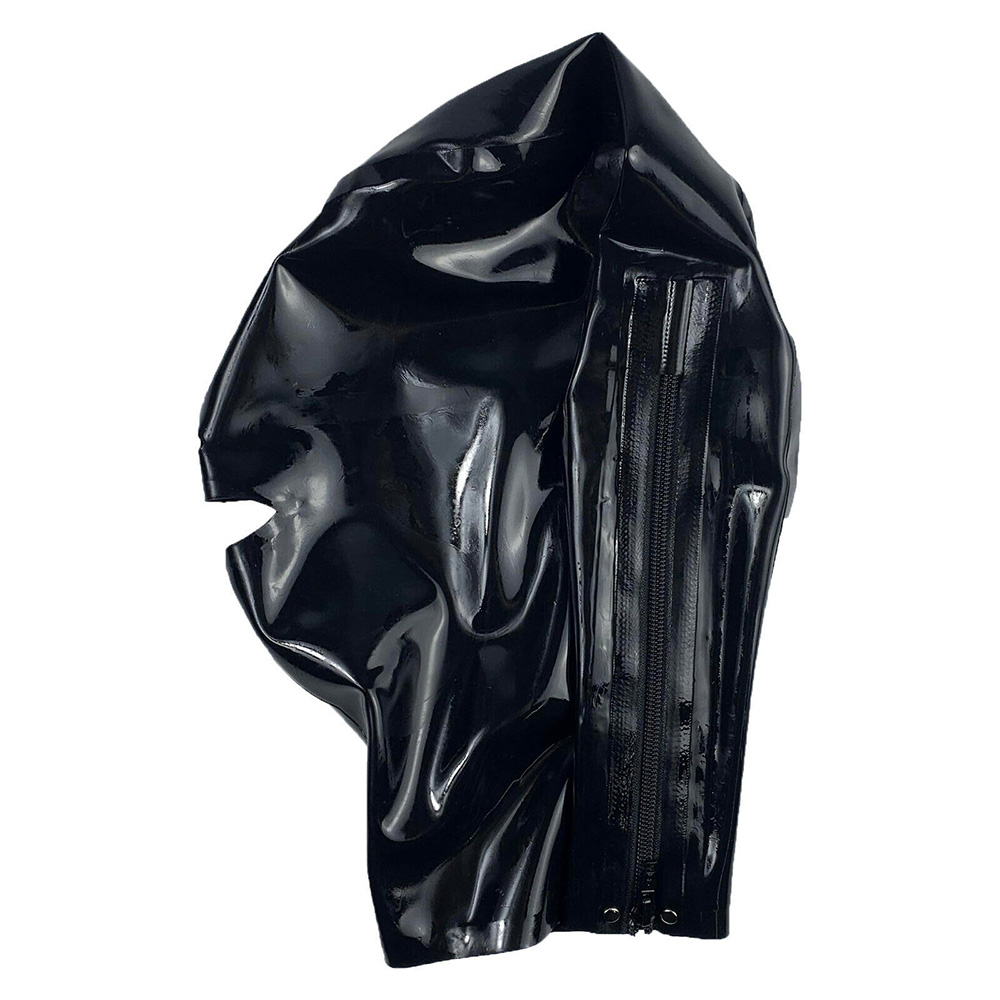 Latex Mask Rubber Unisex Mouth Open Hood