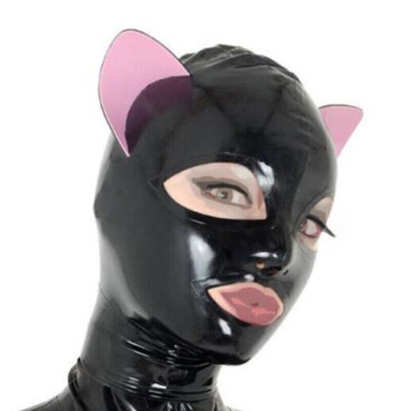 Latex Hood with Cat Ears